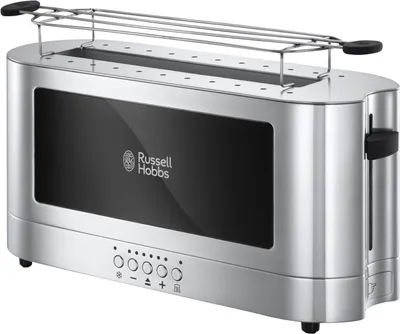 Produktbild von Russell Hobbs Toaster Langschlitz Elegance GlasEdelstahl Brötchenaufsatz SchnellToastTechnologie,