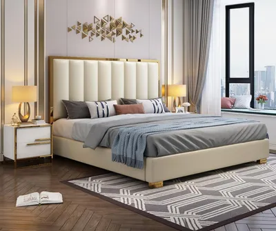 Produktbild von Bett Polster Design Luxus Doppel Hotel Betten 180x200cm Schlaf Zimmer