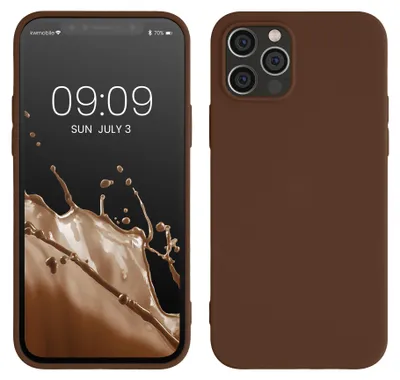 Produktbild von kwmobile Handyhülle für Apple iPhone 12 / iPhone 12 Pro Hülle - TPU Case - Kabelloses Laden - Schutzhülle Cover in Chocolate