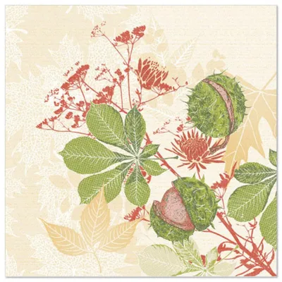 Produktbild von 50 Servietten "ROYAL Collection" 1/4-Falz 40 cm x 40 cm "Autumn Leaves"