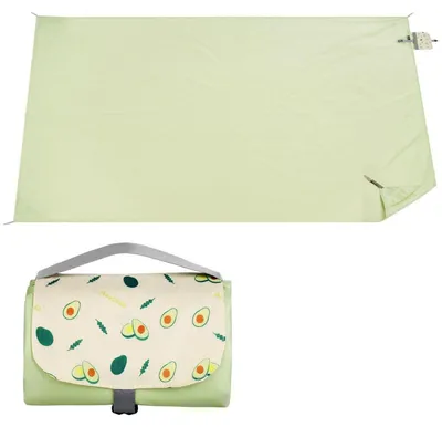 Obrázok produktu pre Nepremokavá, skladacia pikniková deka, zelená, rozmer 100 x 150 cm, vhodná pre 1-2 osoby
