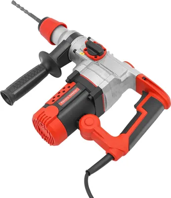 Produktbild von Elektrischer Bohrhammer - Abbruchhammer/Schlagbohrmaschine - 2200 W - 0–930 U/min - 220 V, 50 Hz, EU‑Stecker - 6,8 kg - 41×32×12 cm - Rot