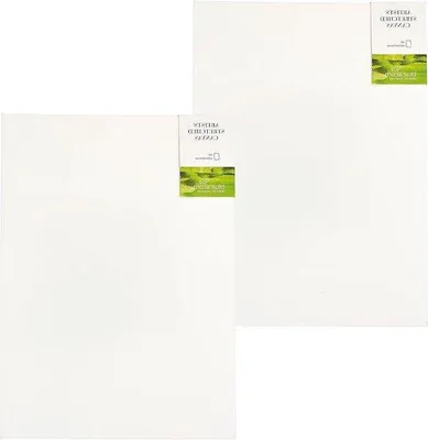 Productafbeelding van Kunststof canvasdoek 594 x 42 cm - 18 mm - set van 2 - 100% katoen - driemaal voorbehandeld - zuurvrij - geschikt voor acryl- en olieverf - groot schilderspaneel