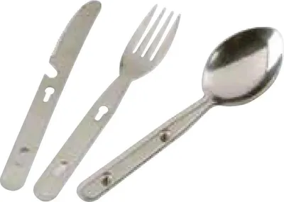 Produktbild von Ibili Edelstahl Campingbesteck 3 Stücke Silber  Silber One Size