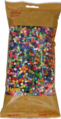 Obrázek produktu pro Hama sáček s 6000 midi korálky Mix 68 - 52 barev