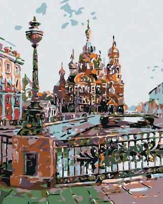 Produktbild von Zuty - Malen nach Zahlen - FLUSS VOR KATHEDRALE, 40x50 cm, ohne Keilrahmen