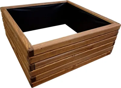 Immagine prodotto di HolzGarden Orto Rialzato In Legno 75x30x75 cm Impregnato Teak Fioriera Rettangolare Da Esterno Per Ortaggio Piante Erbe E Fiori