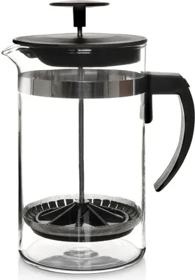 Produktbild von Glasbrüher mit Kolben zum Aufschäumen von Kaffee, Tee und Milch.