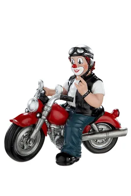 Immagine prodotto di Gilde Clown, "Heavy Biker", Motorradmotiv, Kunstharz, mehrfarbig, VE 1, L. 7 cm, B. 14 cm, H. 12 cm 35417 4063387354179