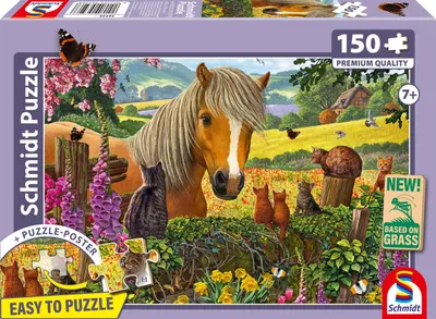 Produktbild von Schmidt Spiele Puzzle, Mignons Besucher auf der Wiese, 150 Teile, Ab 7 Jahren
