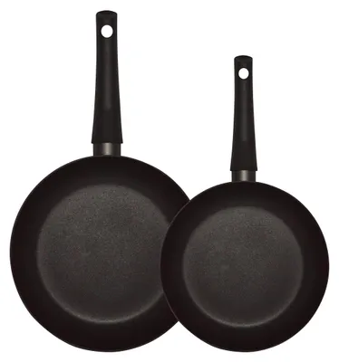 Pfannen-Set 2-tlg. 20+24 cm, Antihaft, Induktion, Schwarz