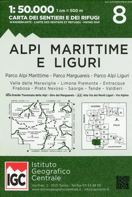 Obrázok produktu pre Alpi Liguri 1:50 000 Turistická mapa 8