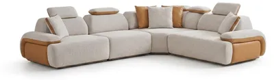 Obrázek produktu pro šedá rohová pohovka, designová pohovka do obývacího pokoje, tvar "L"