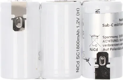 Zdjęcie produktu dla Akumulator do oświetlenia awaryjnego NiMH 3,6 V 1800 mAh F1x3 Sub-C z złączem Faston 6,3 mm