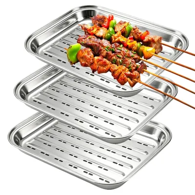Productafbeelding van Roestvrijstalen Grillschaal 34,9 x 24,5 cm