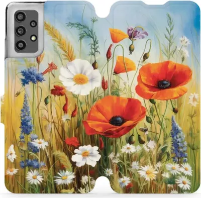 Produktbild von Handyhülle mit klappe für Galaxy A32 4G, Mobiwear Book, Wiesenblumen