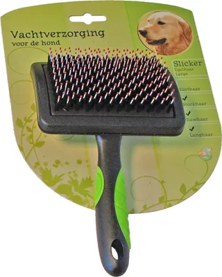 Productafbeelding van Hondenborstel slicker egelhaar large Vachtverzorging Gebr. de Boon