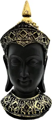 Produktbild von Buddha Kopf Spardose 33 cm Schwarz Gold Dekofigur