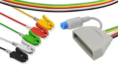 Produktbild von EKG Kabel für Philips IntelliVue MX40 Monitor, 5-adrig, mit SPo2 Anschluss