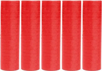 Produktbild von 5 Rollen Papier Luftschlangen rot | schwer entflammbar