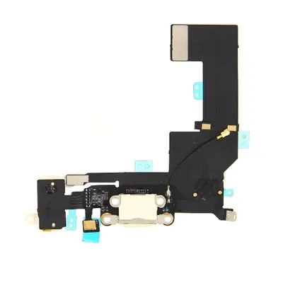Produktbild von Ladebuchse Audio Flexkabel weiß für iPhone SE
