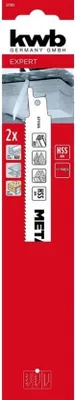 Produktbild von kwb 571105, Stichsägeblatt, Metall, Hochgeschwindigkeitsstahl (HSS), Weiß, 20,3 cm, 2 Stück(e)