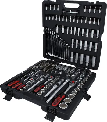 Produktbild von KS Tools 917.0216, Steckschlüssel-Satz, Imperial, 216 Kopf/Köpfe, Chrom-Vanadium-Stahl, 11,6 kg