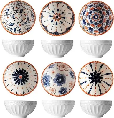 Immagine prodotto di Piatti da portata in Vetroceramica per dessert, set da 6 pezzi, per frutta e frutta secca
