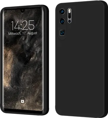 Produktbild von Hülle für Huawei P30 Pro Case Cover Bumper Silikon Softgrip Schutzhülle Farbe: Schwarz