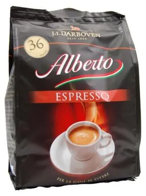 Zdjęcie produktu dla Alberto Espresso Pads 36 sztuk o intensywnym smaku opakowanie 252g
