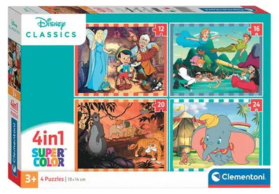 Produktbild von Puzzle 4w1 Super Kolor Disney Klassiker