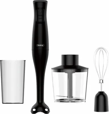 Obrázek produktu pro Tyčový mixér 3v1 Rosberg R51112OC, 350 W, 0,7 l, 2 rychlosti, odnímatelná tryska, šlehač, černý