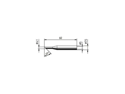 Produktbild von Lötspitze Serie 172 angeschrägt Breite 4,1 mm 0172 LD/SB