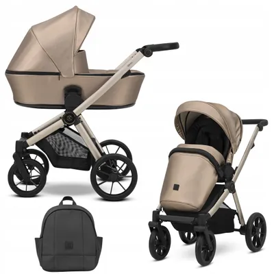 Produktbild von Kunert Brav Kombikinderwagen 2in1 mit Babywanne & Sportsitz, Cappuccino
