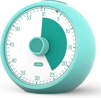 Imagen del producto de Temporizador visual de 60 minutos, silencioso, apto para niños, de color verde, para la cocina