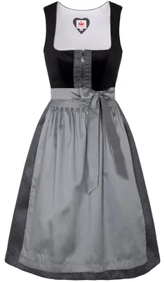 Produktbild von Spieth&Wensky 2-teiliges Buchsbaum Midi-Dirndl Kleid Dirndl Trachtenkleid Rocklänge 70cm, Farbe:Schwarz, Größe:38/M