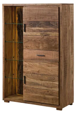 Immagine prodotto di MASSIVMOEBEL24 | BARK #106 Credenza in legno di acacia - laccato / naturale 100x40x150