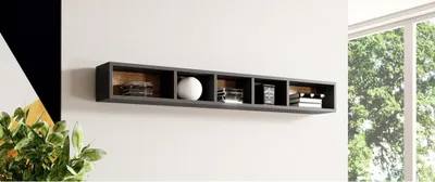 Produktbild von Meublorama HA-TOLEDO-24JKDW02*1C/13KG, MDF-Platten, Grau, 1 Regale, 190 mm, 1690 mm, 210 mm