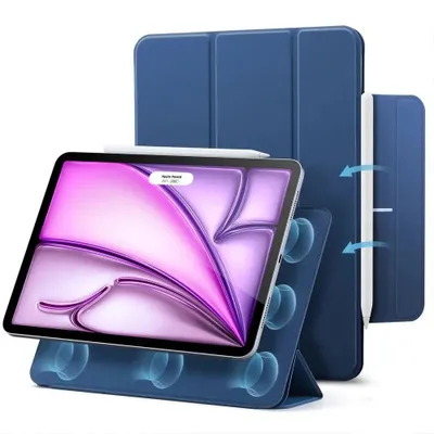 Produktbild von ESR Rebound Magnetic Apple Apple iPad Pro 12.9 2020/2021/2022 (4, 5, 6. Gen) / Air 13" 2024 (6. Gen) / 13" 2025 (7. Gen) Marineblau