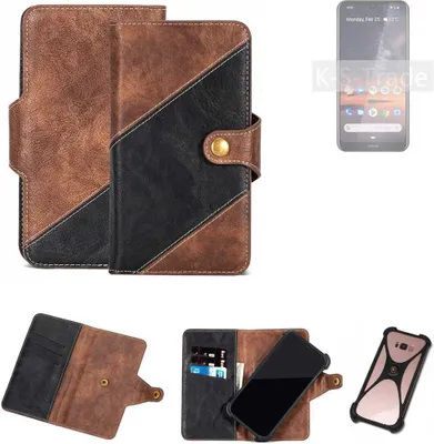 Produktbild von K-S-Trade Handyhülle Schutzhülle Bookstyle Case kompatibel mit Nokia 3.2 Klapphülle Cover Hülle Schutztasche 1x