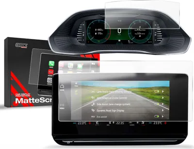 Image de 2 films de protection mat 2-en-1 pour écran de voiture Skoda Octavia 4 10" Columbus/Bolero (2019-2024), Grizz Protector
