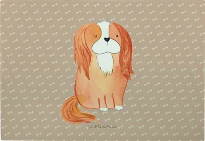 Produktbild von Mr. & Mrs. Panda Servierplatte Hund Cavalier King Charles Spaniel - Hundeglück - Geschenk, Schneidebrett, Schlappohren, schneidbrett, Cockerspaniel, Hackbrett, Sprüche