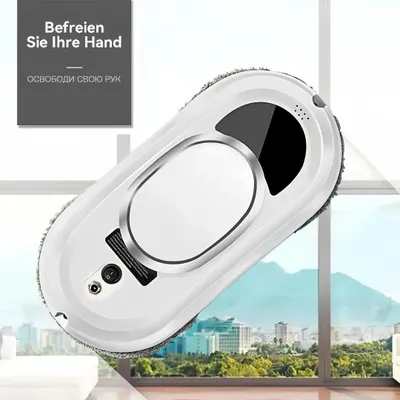 Produktbild von Fensterputzroboter, 90W Fenstersauger, 5600Pa, Fensterputzer,Mit USV-Stromausfallschutz, Drei Automatische Reinigungsmodi, Automatischer Fensterputzer