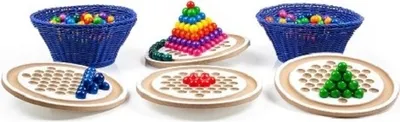 Produktbild von Holzspielzeug Kugelspiel In Balance klein LxBxH 405x405x150mm NEU