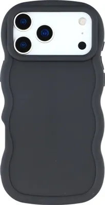 Image de Étui pour Apple iPhone 17 Pro - Coque arrière en silicone Phonesta Wavy - Noir