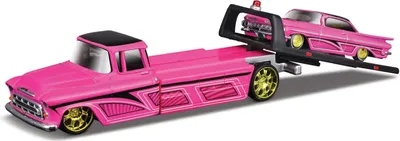 Image de Maisto - Design Elite Transport, 1957 Chevrolet surbaissée + 1959 Chevrolet Impala SS, 1:64