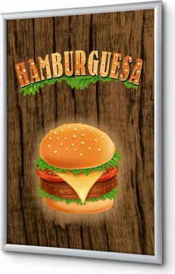 Produktbild von Showdown Klapprahmen - DIN A1 - Komplett-Set - Burger Spanisch - Braun/Silber