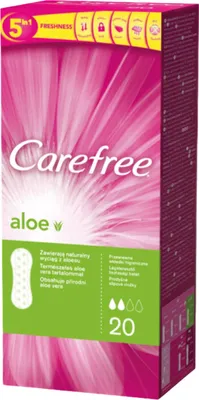 Zdjęcie produktu dla Wkadki Higieniczne Aloe Carefree 20 szt higieniczny wiey zapach