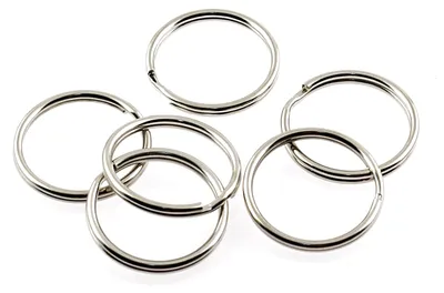 Produktbild von Vintageparts Schlüsselringe silberfarben platiniert 20mm, 30 Stück