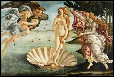 Obrázek produktu pro Plakát 91,5 x 61 cm Zrození Venuše, Botticelli Vintage do Salonu